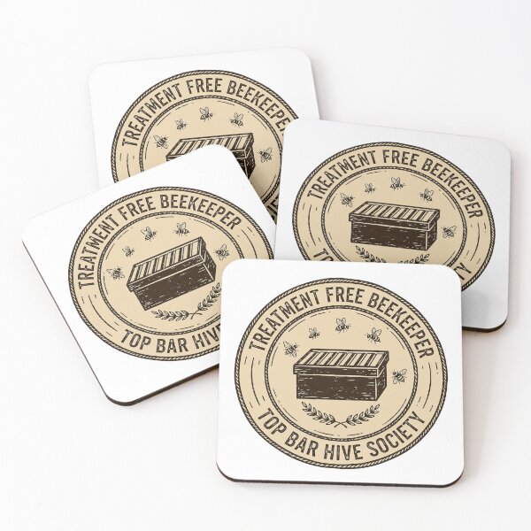 Item preview, Treatment Free Beekeeper Top Bar Hive Society Natural Beekeeping Badge designed and sold by LunaGlow Studio.