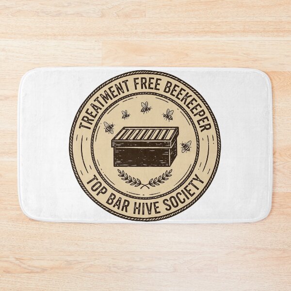 Item preview, Treatment Free Beekeeper Top Bar Hive Society Natural Beekeeping Badge designed and sold by VYBE DARK Studio.