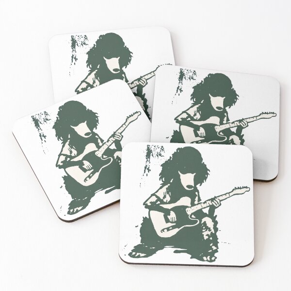 Item preview, Rock and Roll Dog Playing Guitar Vintage Design designed and sold by Catsi-Nook-Art.