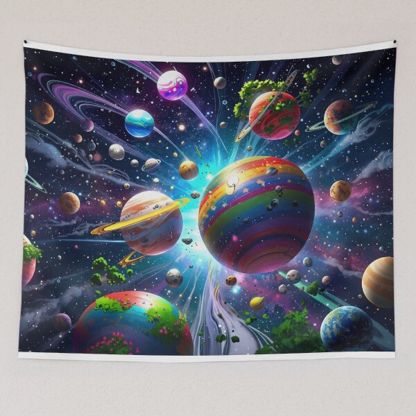 Item preview, Rainbow Galaxy Adventure Jigsaw Puzzle – Colorful Planets & Cosmic Space Challenge designed and sold by IMuDesigner.