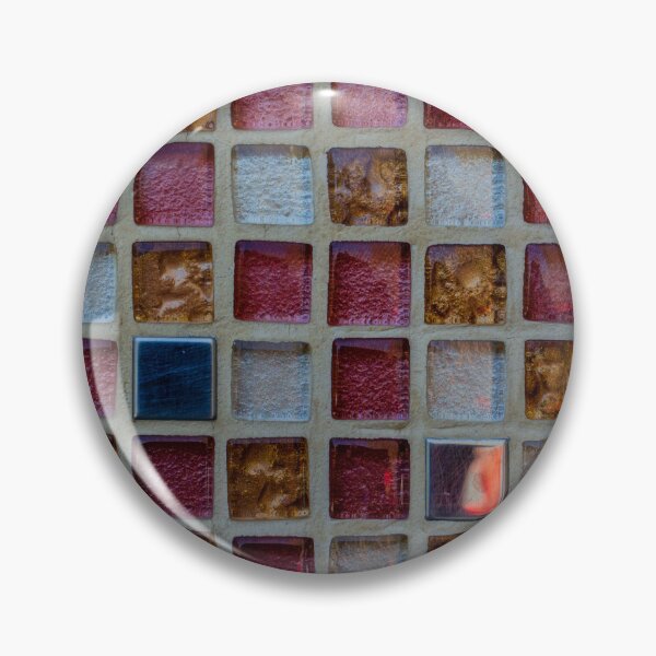 Item preview, Colorful Mosaic Tile Grid With Red, Bronze and Silver Glass Squares Textured Pattern and Repetition designed and sold by Nmallia.