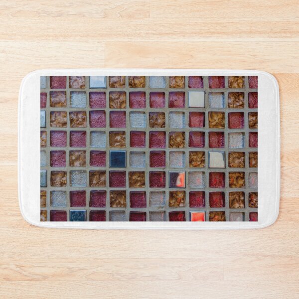 Item preview, Colorful Mosaic Tile Grid With Red, Bronze and Silver Glass Squares Textured Pattern and Repetition designed and sold by Nmallia.