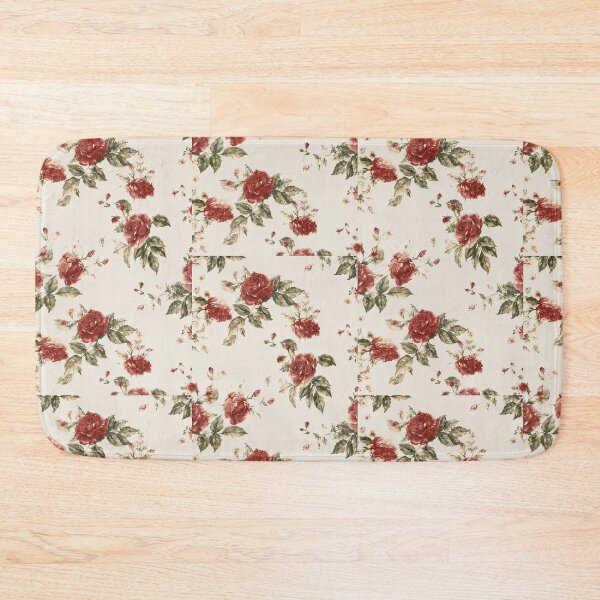 Item preview, Vintage Red Rose Floral Pattern | Romantic Cottagecore Botanical Design | Shabby Chic Floral Aesthetic designed and sold by flowerpower999.