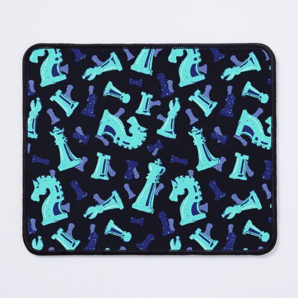 Item preview, Chess Piece Party - Blue on Navy designed and sold by prinzbydesign.
