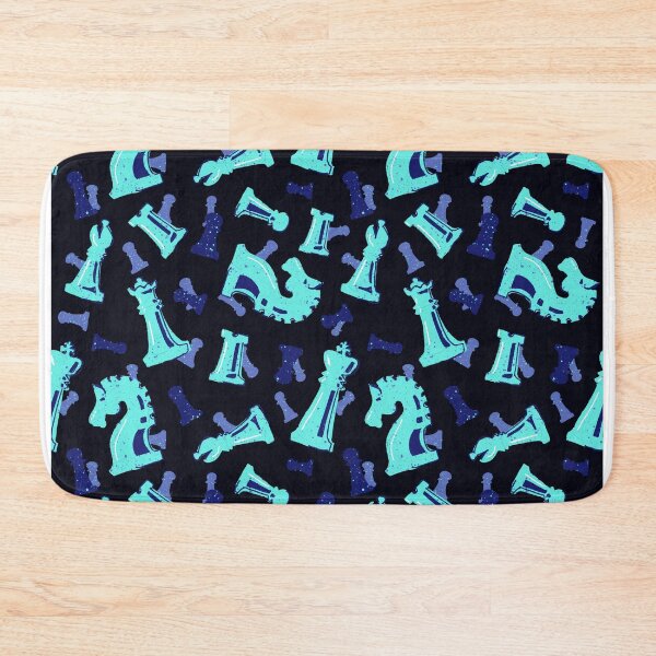 Item preview, Chess Piece Party - Blue on Navy designed and sold by prinzbydesign.