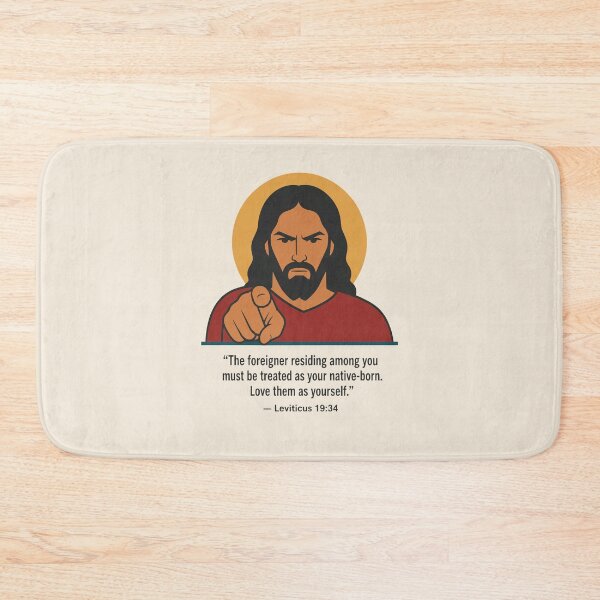 Item preview, Stern Jesus Pointing at You – Leviticus 19:34 Love the Foreigner designed and sold by KungPowUnicorn.
