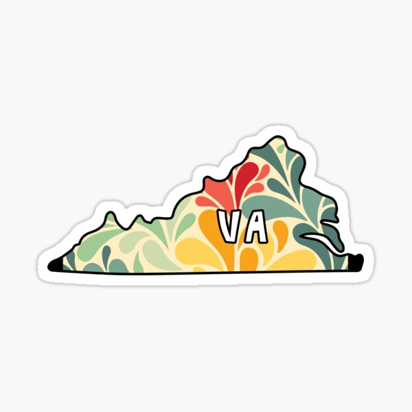 Floral Virginia Sticker