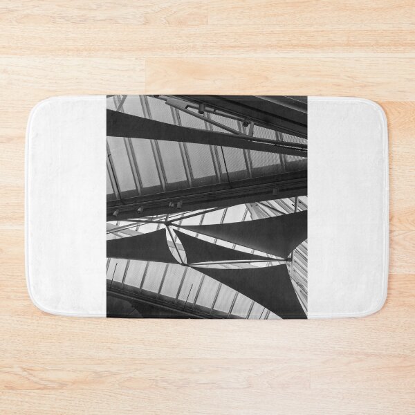 Item preview, Geometric Glass Roof And Metal Ceiling Structure In Modern Black And White Architectural Detail designed and sold by Nmallia.