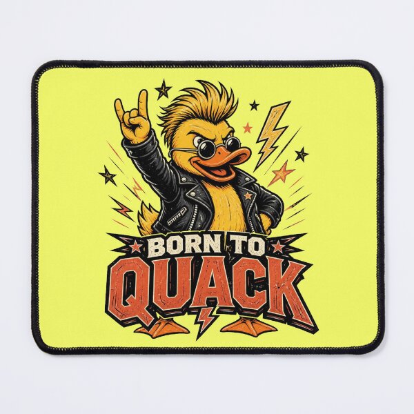 Item preview, Born to Quack – Rock ’n’ Roll Yellow Duck designed and sold by Cavalier-org.