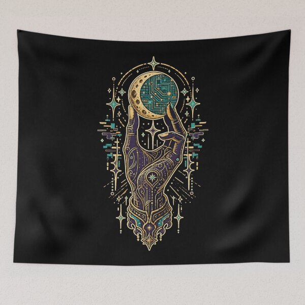 Item preview, adversarial Digital Fortune Mystic Tech Art designed and sold by Uglyandcute.