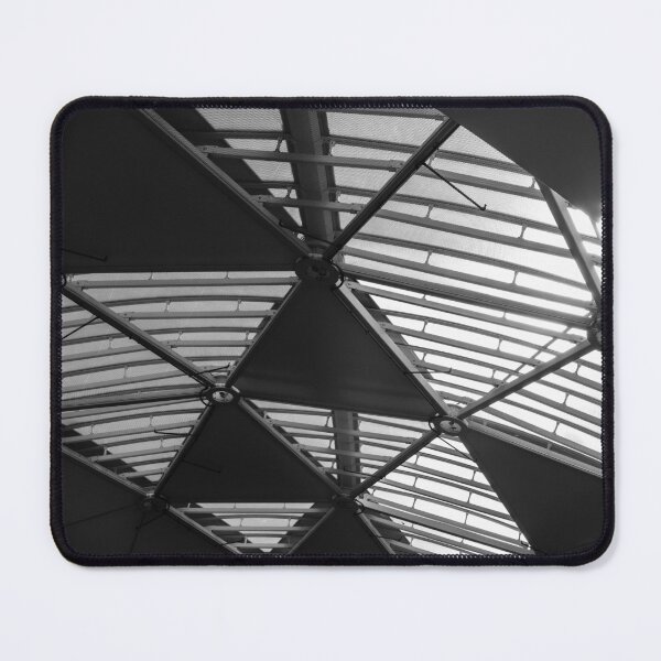 Item preview, Geometric Glass Roof And Metal Ceiling Structure In Modern Black And White Architectural Detail designed and sold by Nmallia.