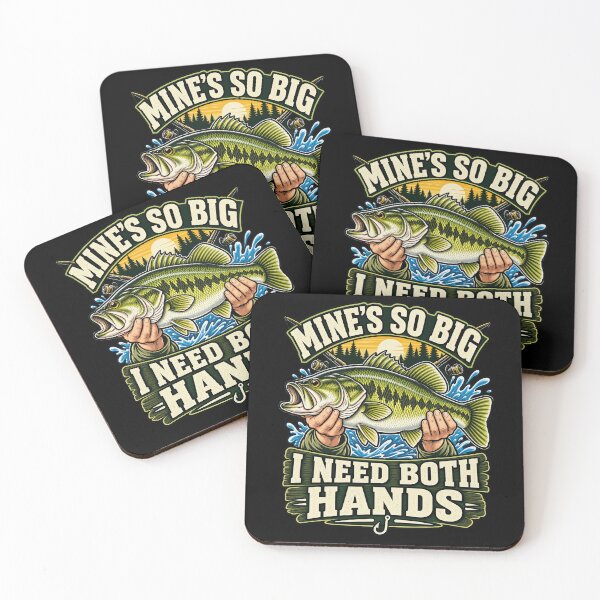 Item preview, Funny Mines So Big I Need Both Hands Funny Fishing Bass Art designed and sold by elderberry.