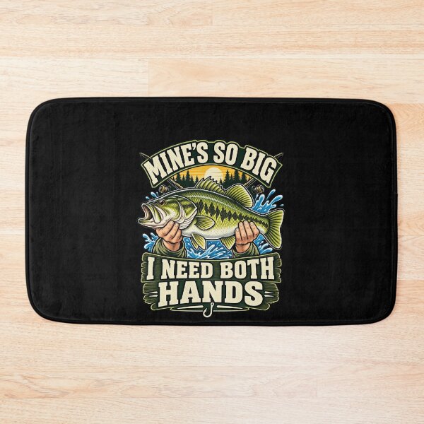 Item preview, Funny Mines So Big I Need Both Hands Funny Fishing Bass Art designed and sold by elderberry.