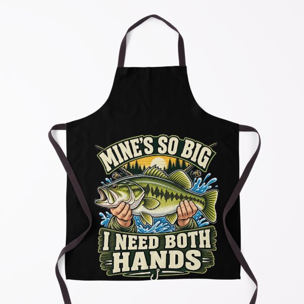 Item preview, Funny Mines So Big I Need Both Hands Funny Fishing Bass Art designed and sold by elderberry.