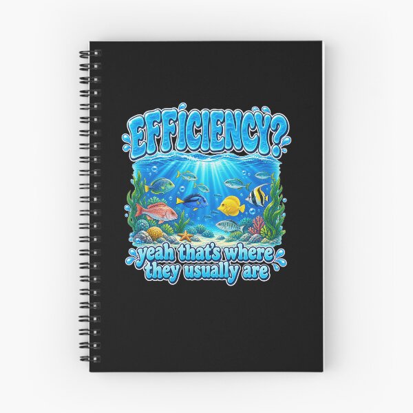 Item preview, Funny Efficiency Fish In Sea Dad Joke Pun Art designed and sold by elderberry.