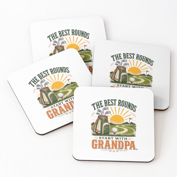 Item preview, The Best Rounds Start With Grandpa Golf Gift designed and sold by Colorful Designs.