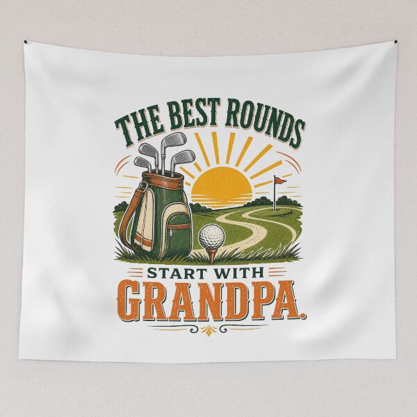 Item preview, The Best Rounds Start With Grandpa Golf Gift designed and sold by Colorful Designs.
