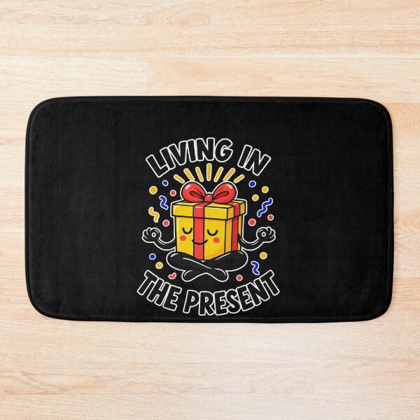 Item preview, Funny Living In The Present Meditating Gift Birthday Pun Art designed and sold by elderberry.