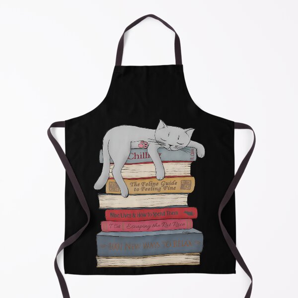 Item preview, Sleeping Cat Book Stack Poster designed and sold by Fresh2Move.