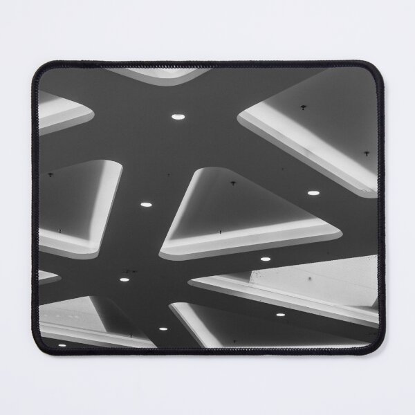 Item preview, Geometric Glass Roof And Metal Ceiling Structure In Modern Black And White Architectural Detail designed and sold by Nmallia.