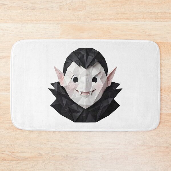 Item preview, White Low-Poly Origami Vampire Face Illustration – Geometric Classic Dracula Head Art designed and sold by Marcu Ioachim.
