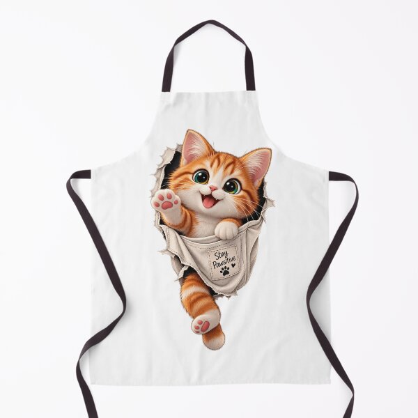 Item preview, Stay Pawsitive | Cute Cat Pocket T-Shirt designed and sold by ✨ Daily Vibe Studio ✨.