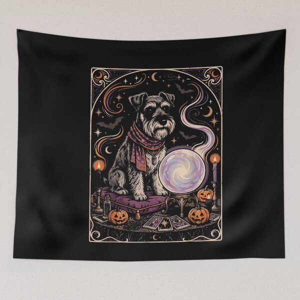 Item preview, Mystical Schnauzer Fortune Teller Halloween Tarot designed and sold by VioletNance.