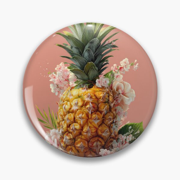 Item preview, Pineapple Tropical Fruits and Flowers designed and sold by Grafititee.
