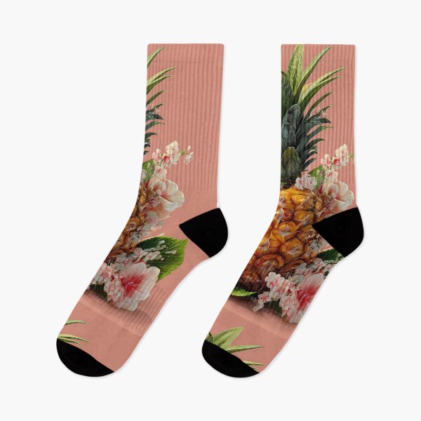 Item preview, Pineapple Tropical Fruits and Flowers designed and sold by Grafititee.