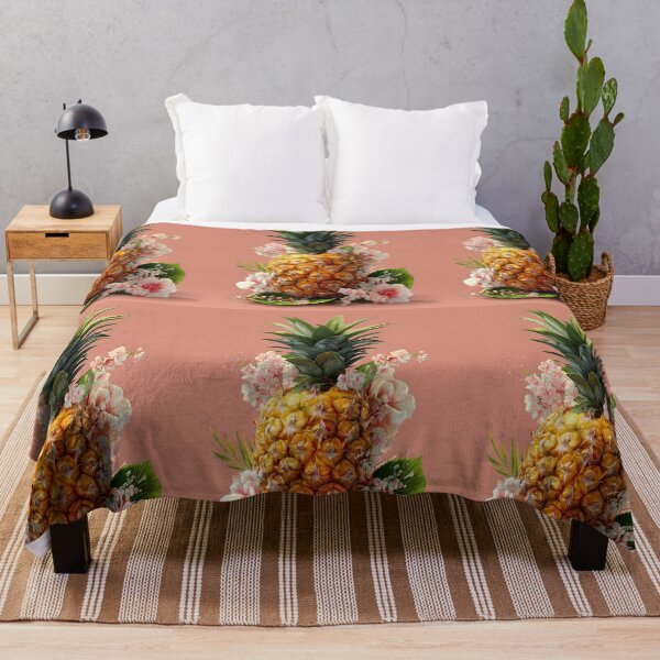 Item preview, Pineapple Tropical Fruits and Flowers designed and sold by Grafititee.