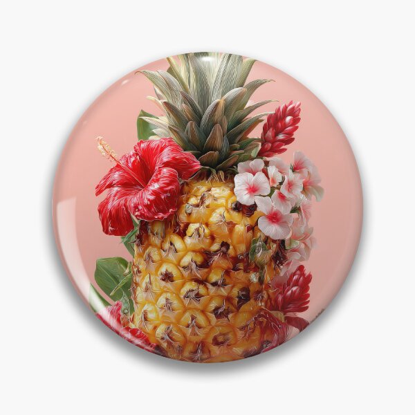 Item preview, Pineapple Tropical Fruits and Flowers designed and sold by Grafititee.