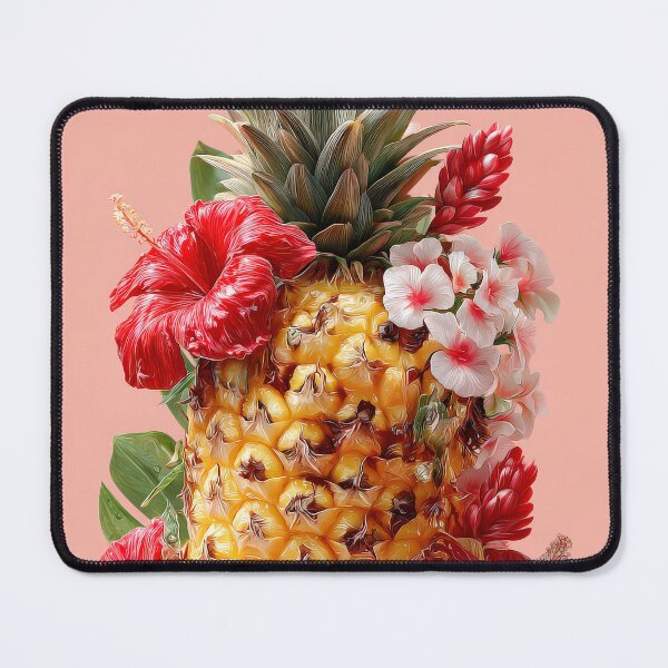 Item preview, Pineapple Tropical Fruits and Flowers designed and sold by Grafititee.