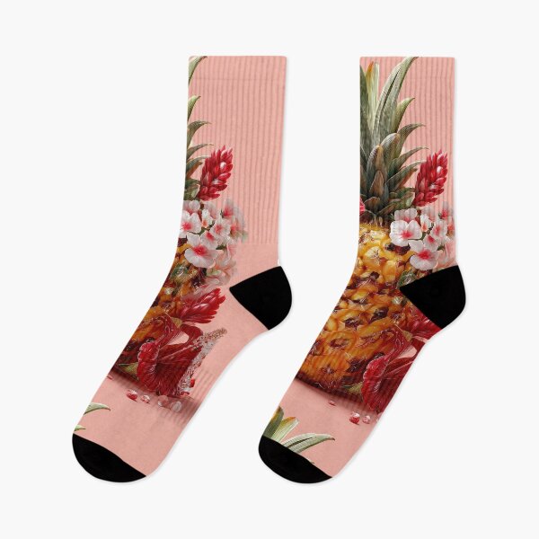 Item preview, Pineapple Tropical Fruits and Flowers designed and sold by Grafititee.