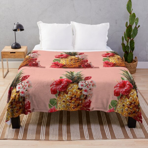 Item preview, Pineapple Tropical Fruits and Flowers designed and sold by Grafititee.