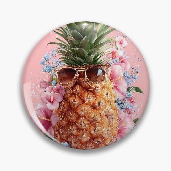 Item preview, Pineapple Tropical Fruits and Flowers designed and sold by Grafititee.