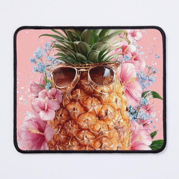 Item preview, Pineapple Tropical Fruits and Flowers designed and sold by Grafititee.