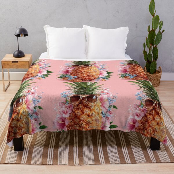 Item preview, Pineapple Tropical Fruits and Flowers designed and sold by Grafititee.