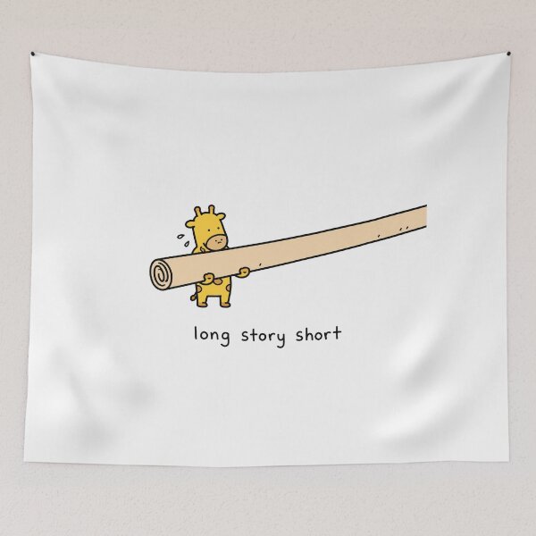 Item preview, Funny Giraffe Long Story Short Meme Cute Animal designed and sold by MonkiFlipp.