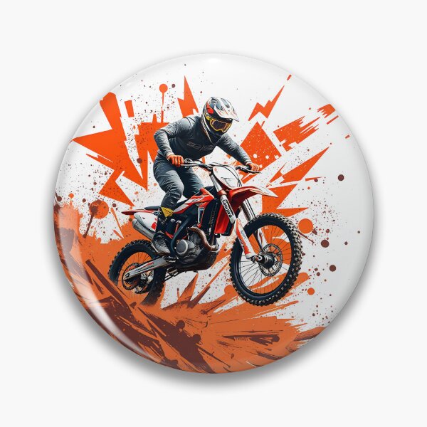 Item preview, Dynamic Hard Enduro Motorcycle Jumping Action Splatter Paint Illustration designed and sold by RevUpDesign.