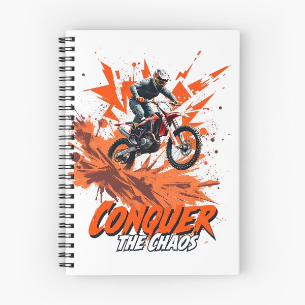 Item preview, Dynamic Hard Enduro Motorcycle Jumping Action Splatter Paint Illustration designed and sold by RevUpDesign.