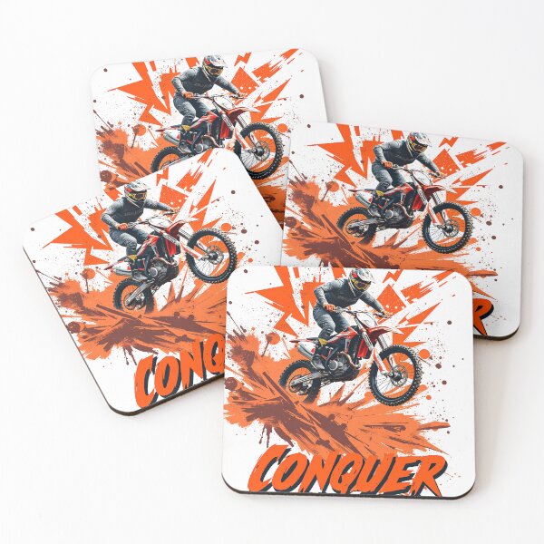 Item preview, Dynamic Hard Enduro Motorcycle Jumping Action Splatter Paint Illustration designed and sold by RevUpDesign.