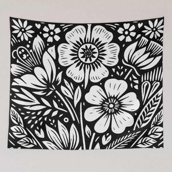 Item preview, Folk Flowers designed and sold by ViaARTfactory.