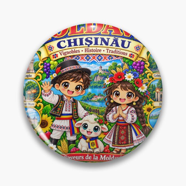 Item preview, Moldova Chișinău – Kawaii Journey, Moldovan Traditions and Flavors of Moldova designed and sold by Cifi64.
