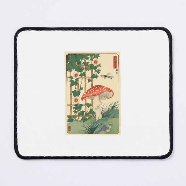 Item preview, Ukiyo-e Fly Agaric & Morning Glory Trellis designed and sold by derideriworks.
