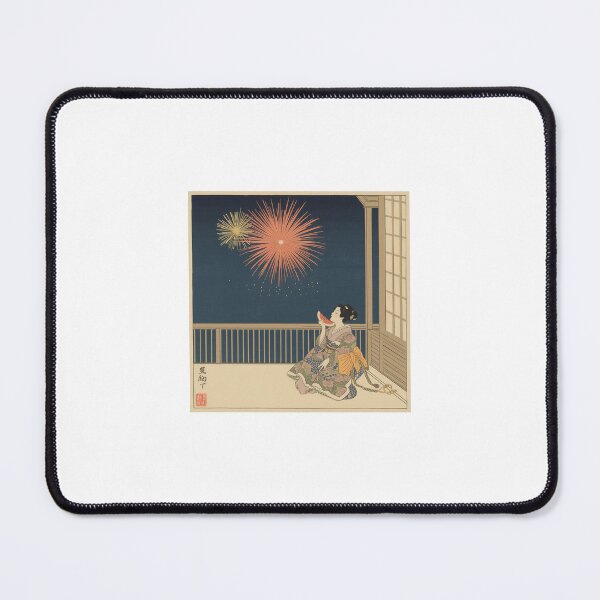 Item preview, Ukiyo-e Fireworks & Watermelon - Summer Evening designed and sold by derideriworks.