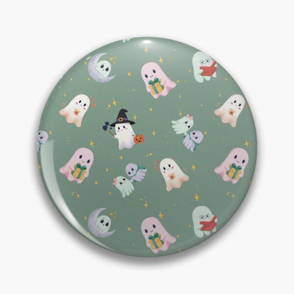 Item preview, Cute Cozy Ghosts Seamless Pattern | Cute Halloween Pastel Pattern designed and sold by StoriesInGrain.