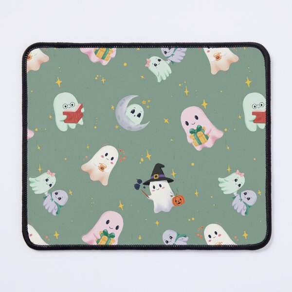 Item preview, Cute Cozy Ghosts Seamless Pattern | Cute Halloween Pastel Pattern designed and sold by StoriesInGrain.