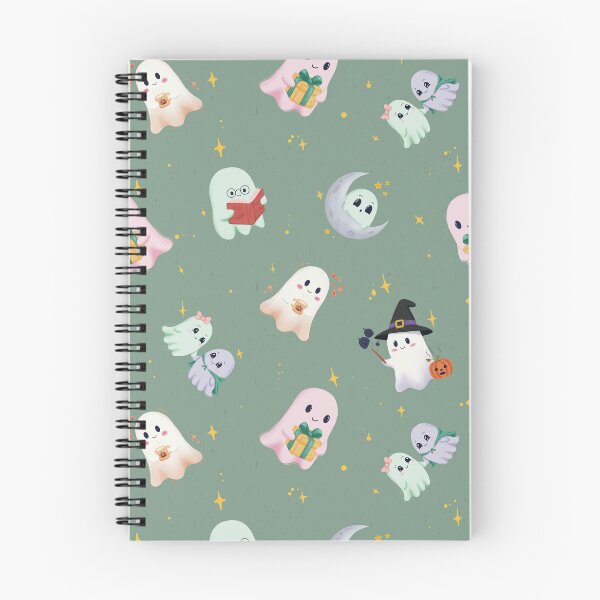 Item preview, Cute Cozy Ghosts Seamless Pattern | Cute Halloween Pastel Pattern designed and sold by StoriesInGrain.