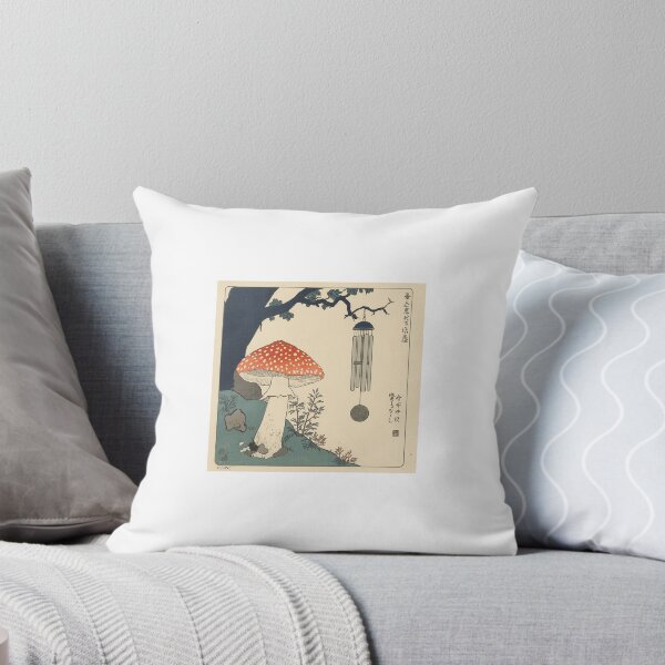 Item preview, Ukiyo-e Fly Agaric Mushroom & Wind Chime - Indigo Summer designed and sold by derideriworks.