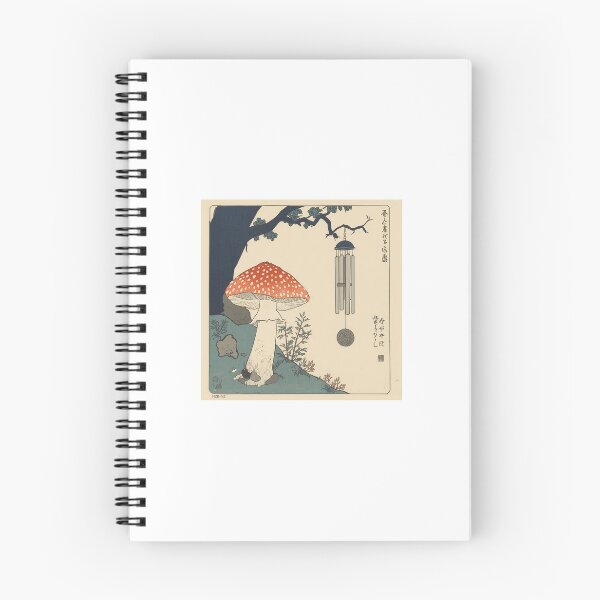 Item preview, Ukiyo-e Fly Agaric Mushroom & Wind Chime - Indigo Summer designed and sold by derideriworks.